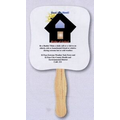 8" x 8" Bread Shape Hand Fan W/ Handle